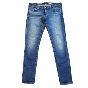 AG Adriano Goldschmied Legging Ankle Jeans Blue Denim Skinny Leg Womens Sz 28R